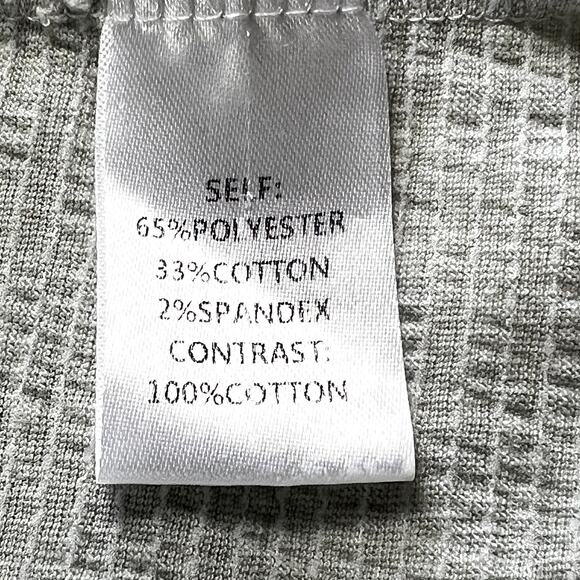 Easel Flutter Sleeve Button Up Lace Top Gray Womens Large - Picture 11 of 12